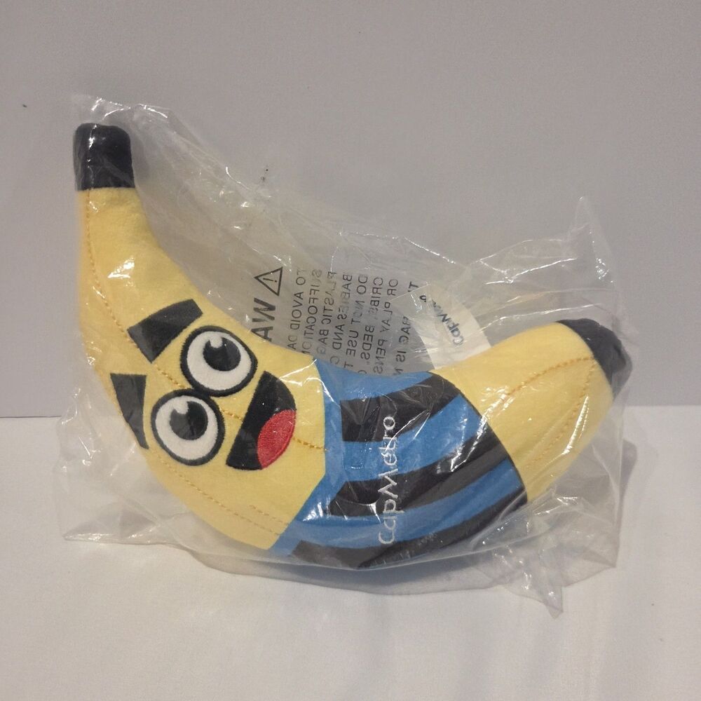 Cap Metro Banana Smiling Face Plush 10"